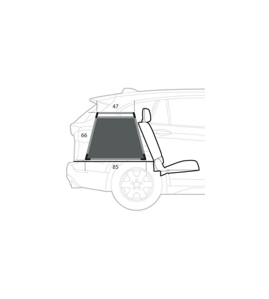 Trasportino animali per auto Lampa "Premium Type 7" in lega di alluminio 60x85x86 cm - cod. 60507
