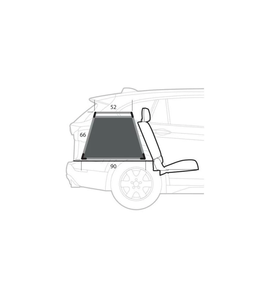Trasportino animali per auto Lampa "Premium Type 8" in lega di alluminio 55x90x66 cm - cod. 60508