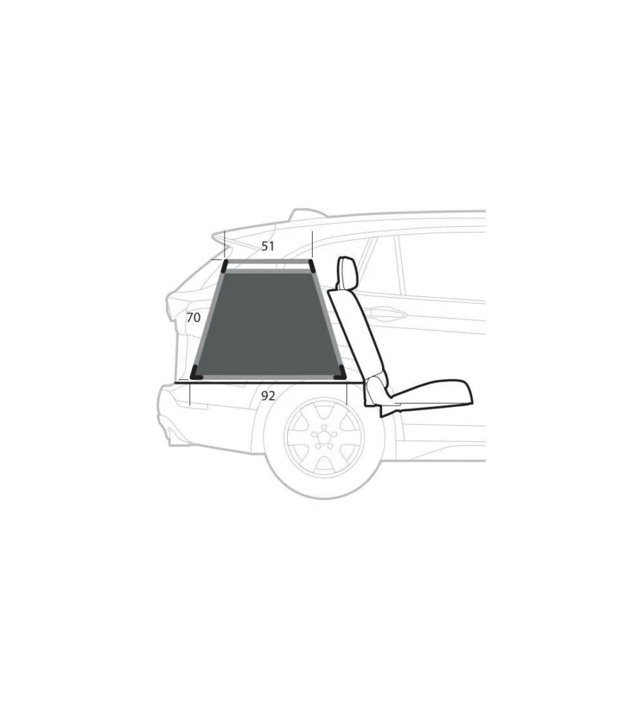 Trasportino animali per auto Lampa "Premium Type 9" in lega di alluminio 65x92x70 cm - cod. 60509