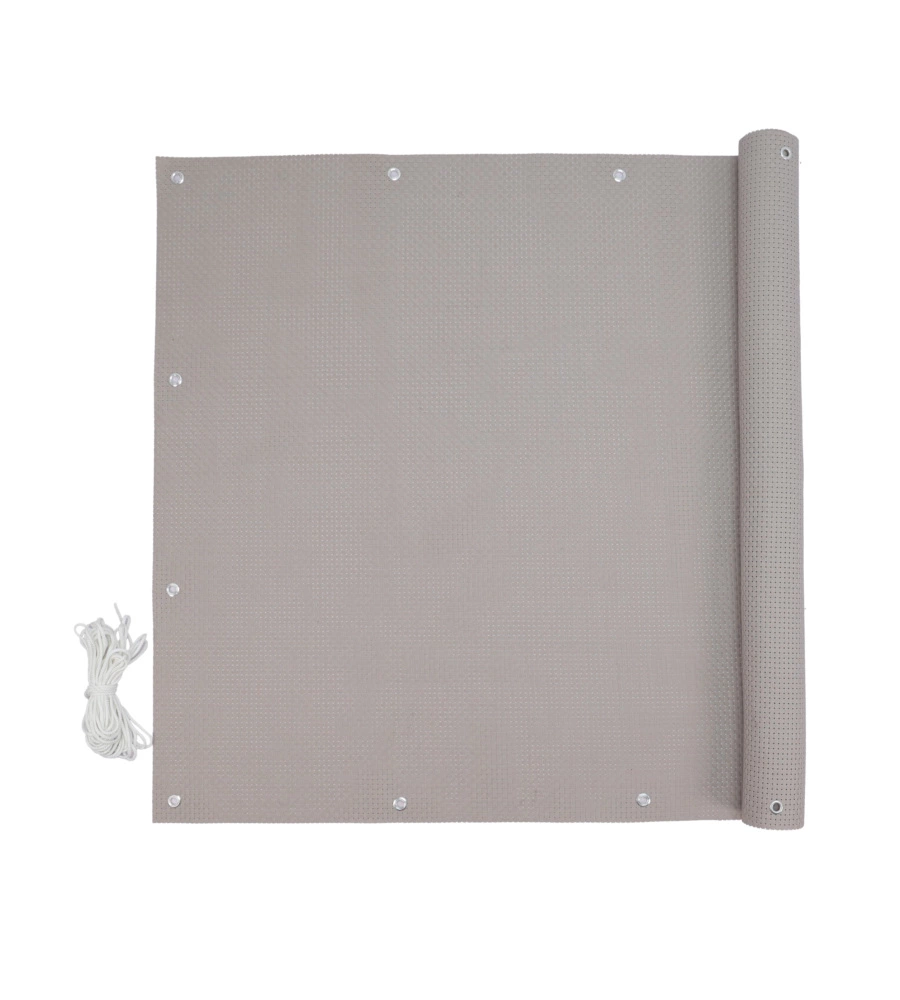 Frangivista da esterno EuroGarden in rotolo con fori grigio 3x1 m