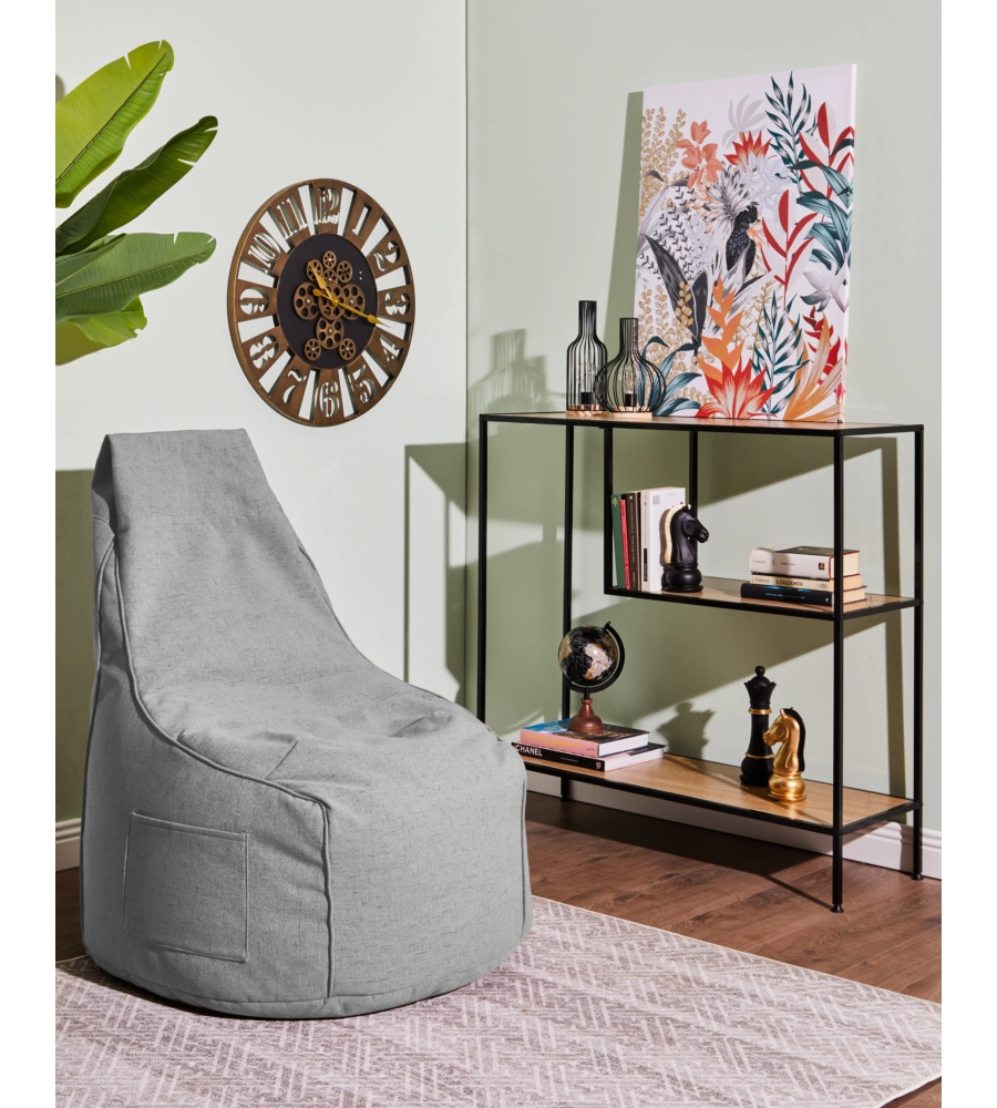 POUF POLTRONA SACCO "MILLY" GRIGIO 65X65X95 CM