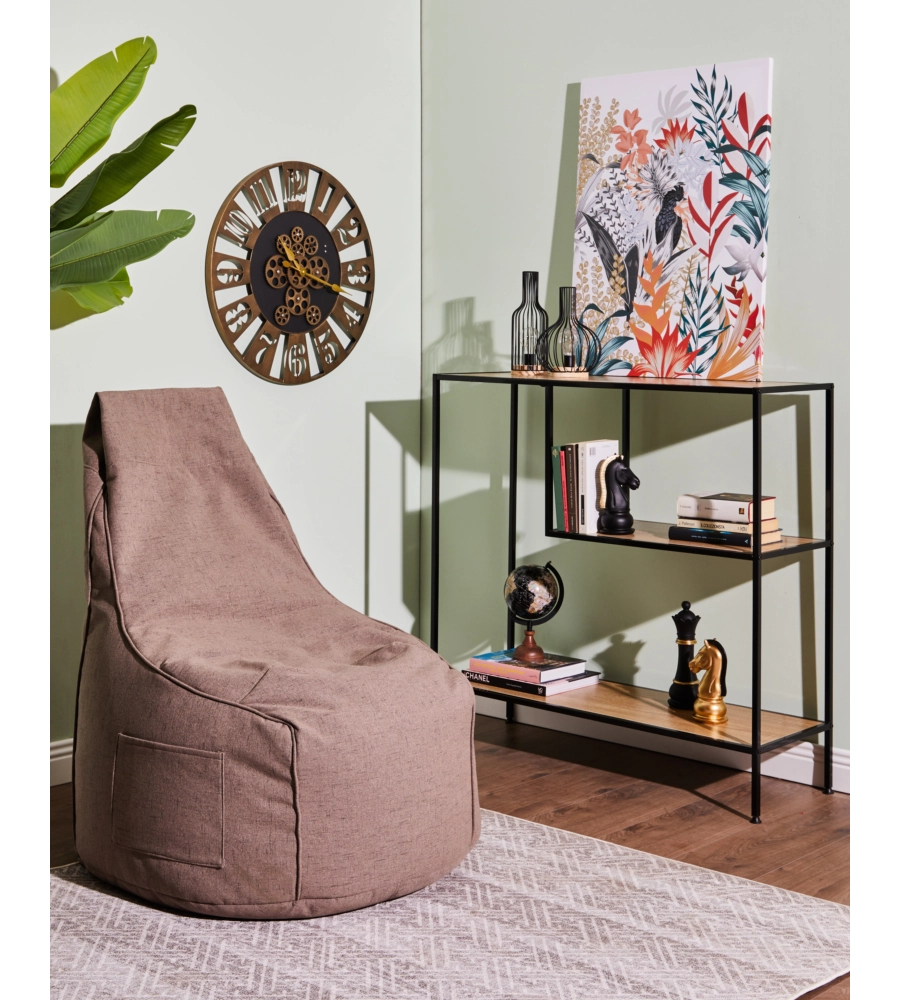 POUF POLTRONA SACCO "MILLY" BEIGE 65X65X95 CM