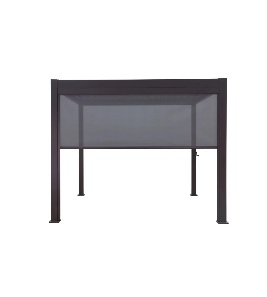 TENDA ANTIVENTO SCORREVOLE PER PERGOLA BIOCLIMATICA EUROGARDEN ATENA IN TEXTILENE GRIGIO LATO 3 MT