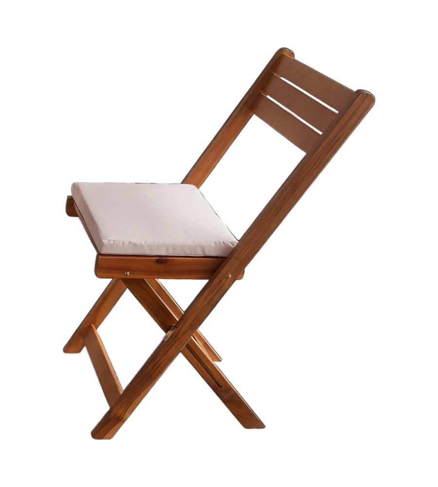 SET DA GIARDINO PIEGHEVOLE EUROGARDEN "GENOVA" IN LEGNO DI ACACIA OLIATA 2 SEDUTE E TAVOLO