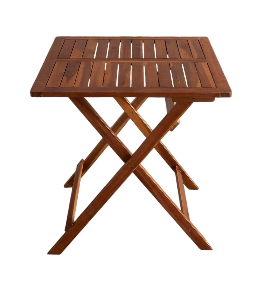 SET DA GIARDINO PIEGHEVOLE EUROGARDEN "GENOVA" IN LEGNO DI ACACIA OLIATA 2 SEDUTE E TAVOLO