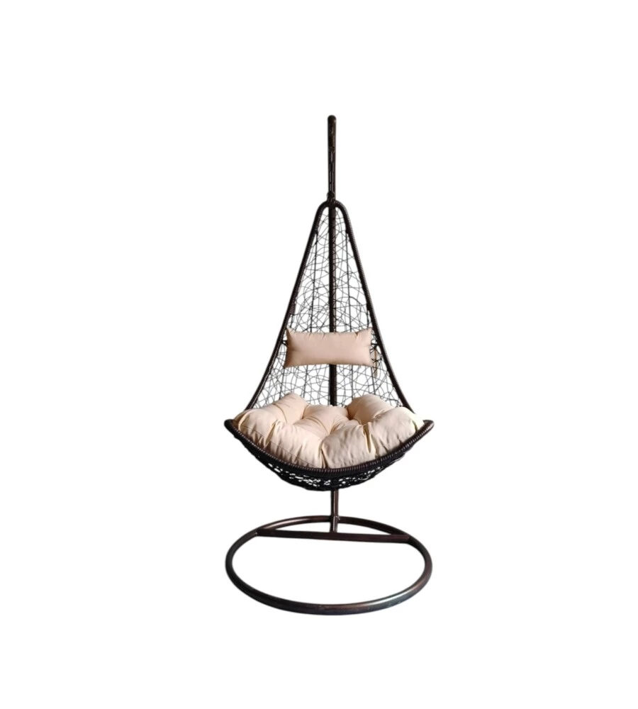 Poltrona sospesa da esterno EuroGarden "Mezzaluna" marrone 95x195 cm