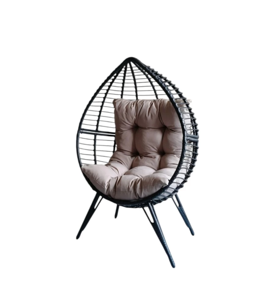 Poltrona da esterno EuroGarden "Honey" grigio 96x70x148 cm