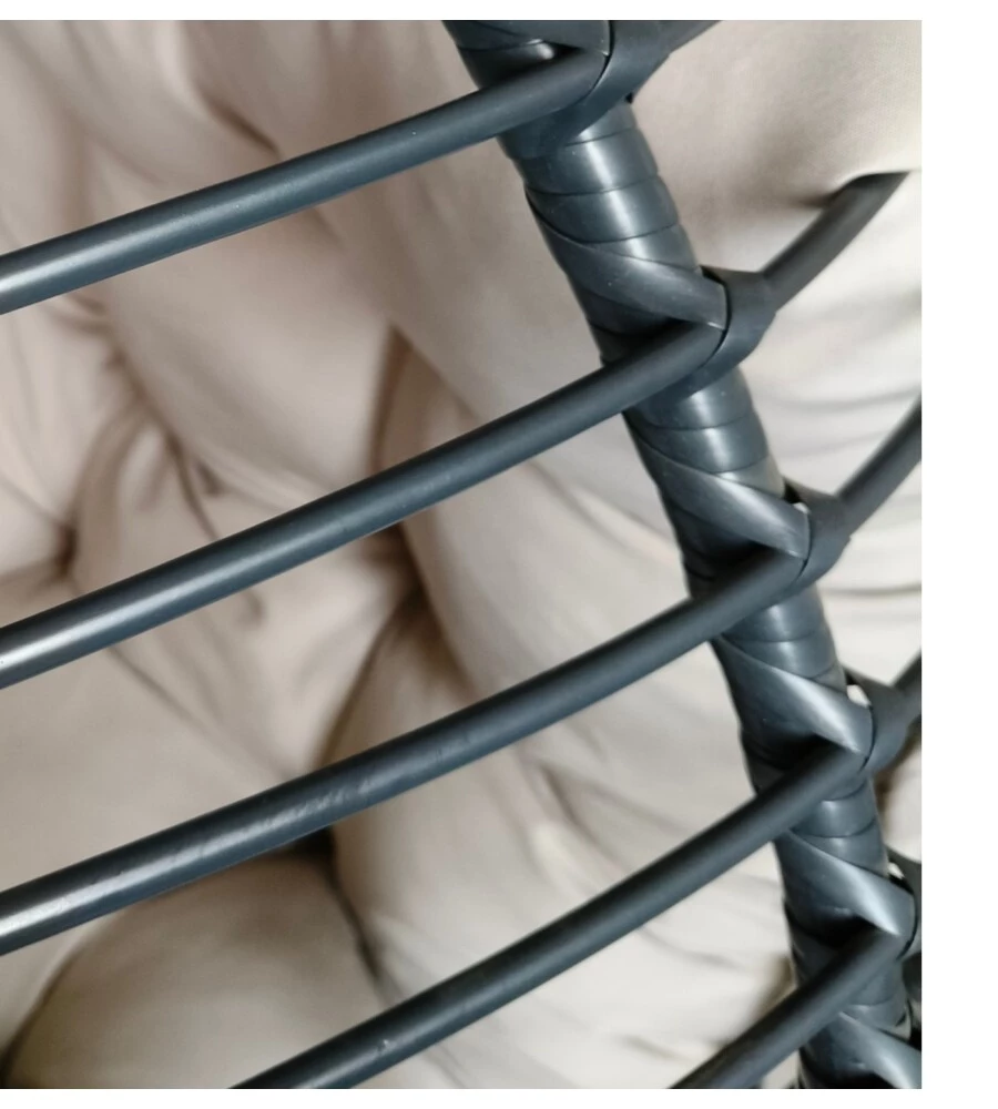 Poltrona da esterno EuroGarden "Honey" grigio 96x70x148 cm