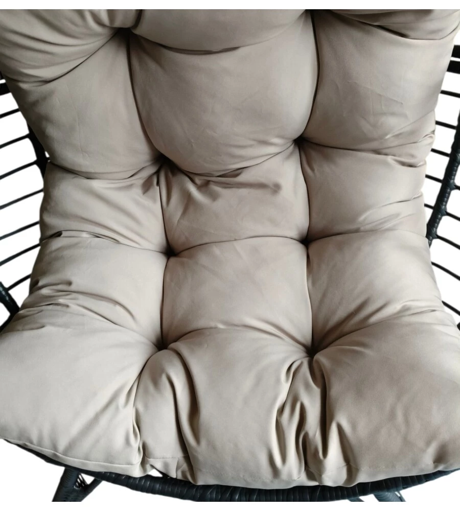 Poltrona da esterno EuroGarden "Honey" grigio 96x70x148 cm