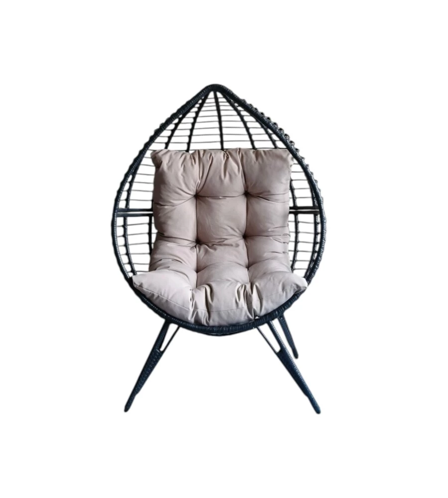 Poltrona da esterno EuroGarden "Honey" grigio 96x70x148 cm