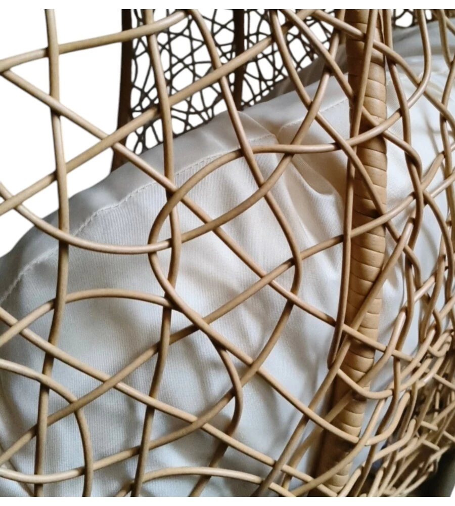 Poltrona sospesa da esterno EuroGarden "Double" beige 132x118x75 cm