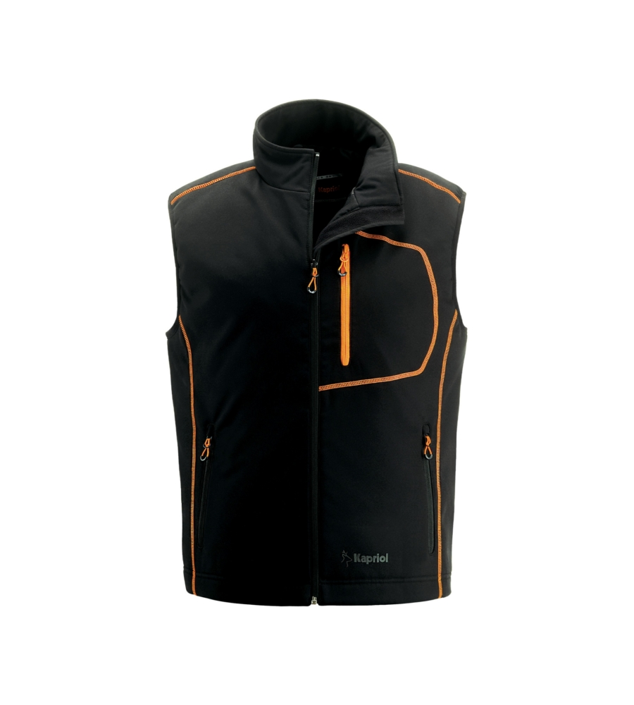 GILET DA LAVORO KAPRIOL "DYNAMIC" NERO/ARANCIONE TG S