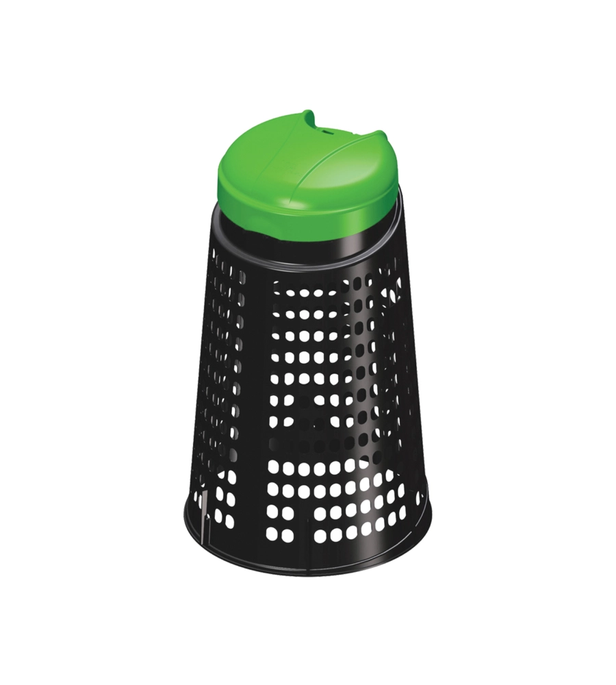ECOTRESPOLO GRIGLIATO CON COPERCHIO ARTPLAST VERDE 110 LT