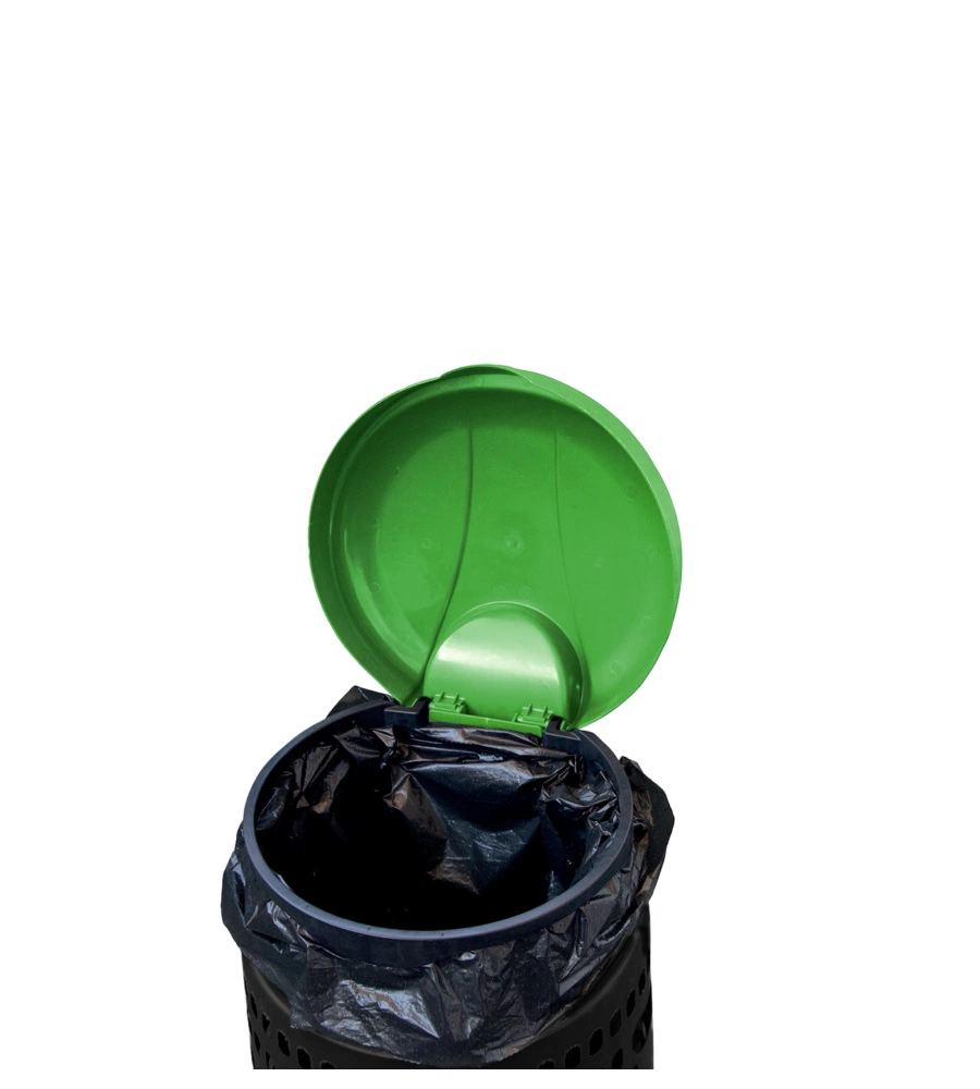 ECOTRESPOLO GRIGLIATO CON COPERCHIO ARTPLAST VERDE 110 LT