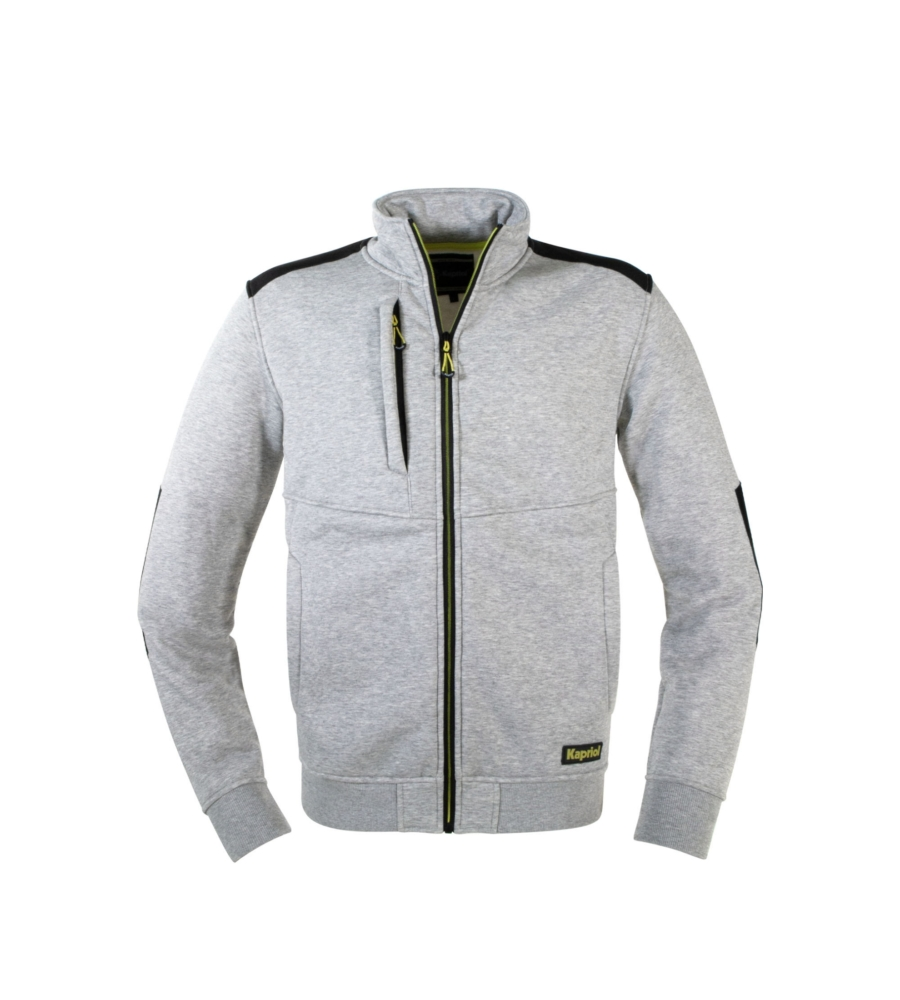 FELPA DA LAVORO KAPRIOL "SLICK" GRIGIO CHIARO TG XXL