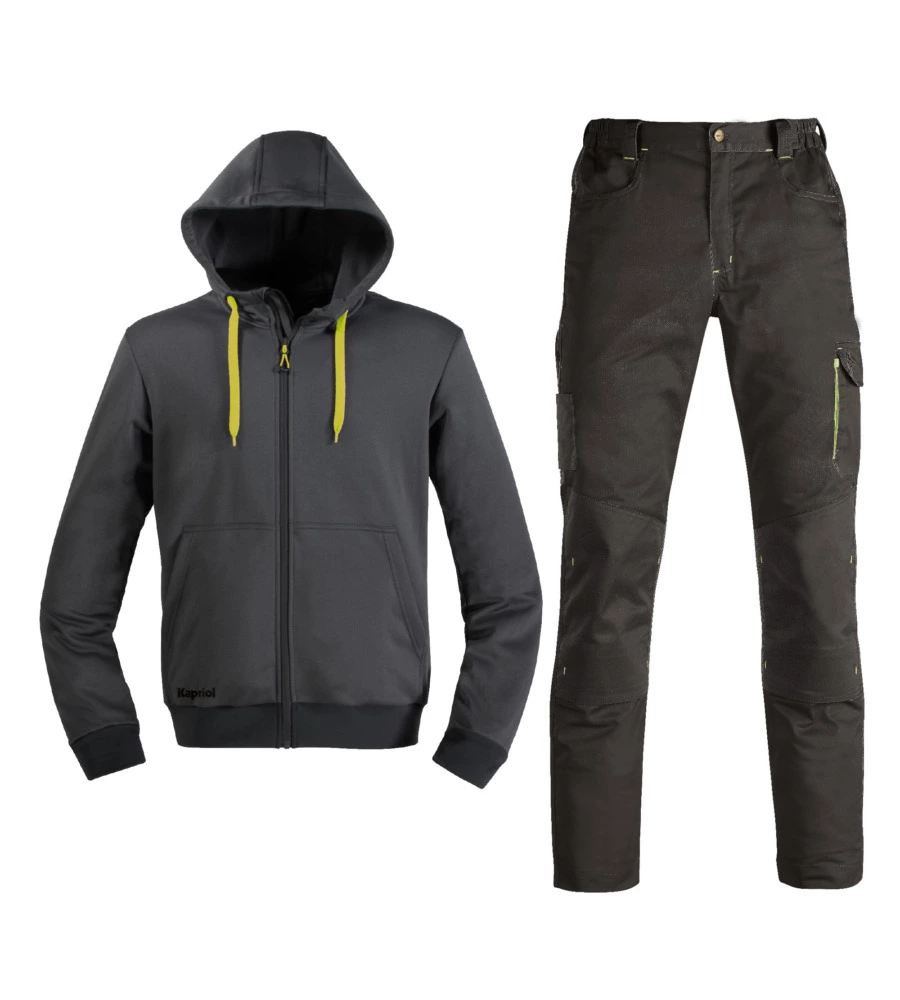 KIT FELPA E PANTALONE KAPRIOL NERO TG M