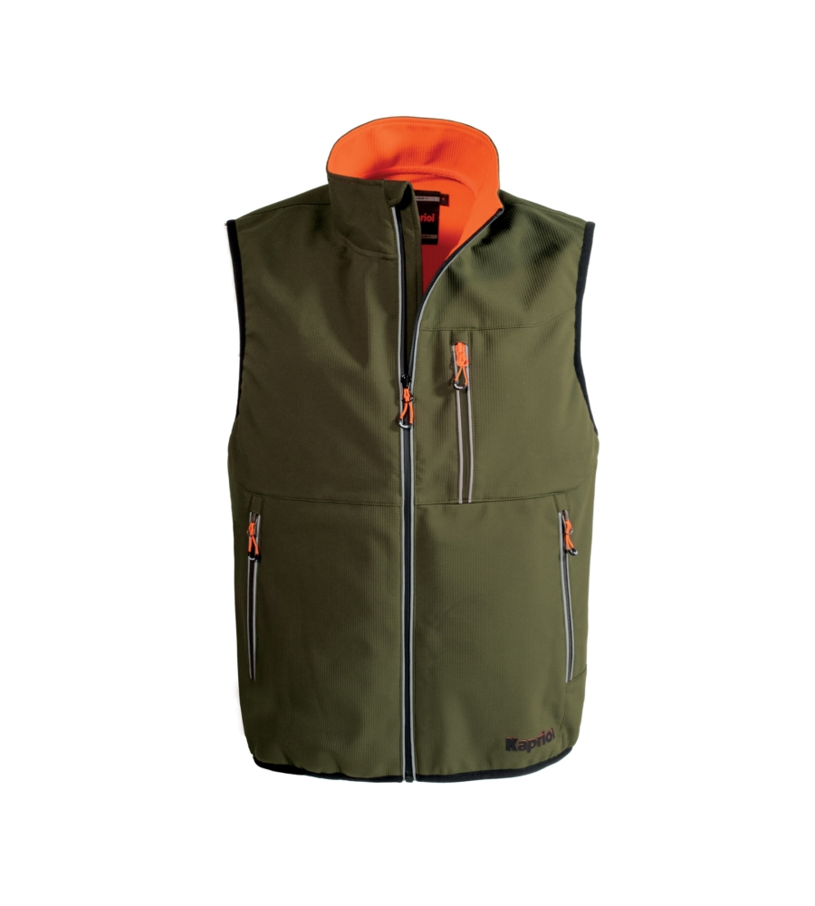 GILET DA LAVORO IN SOFTSHELL KAPRIOL "TECH" VERDE TG S