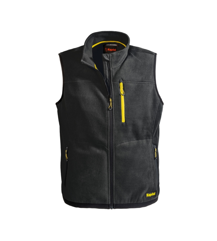 GILET DA LAVORO IN PILE KAPRIOL "SLICK" NERO TG XL