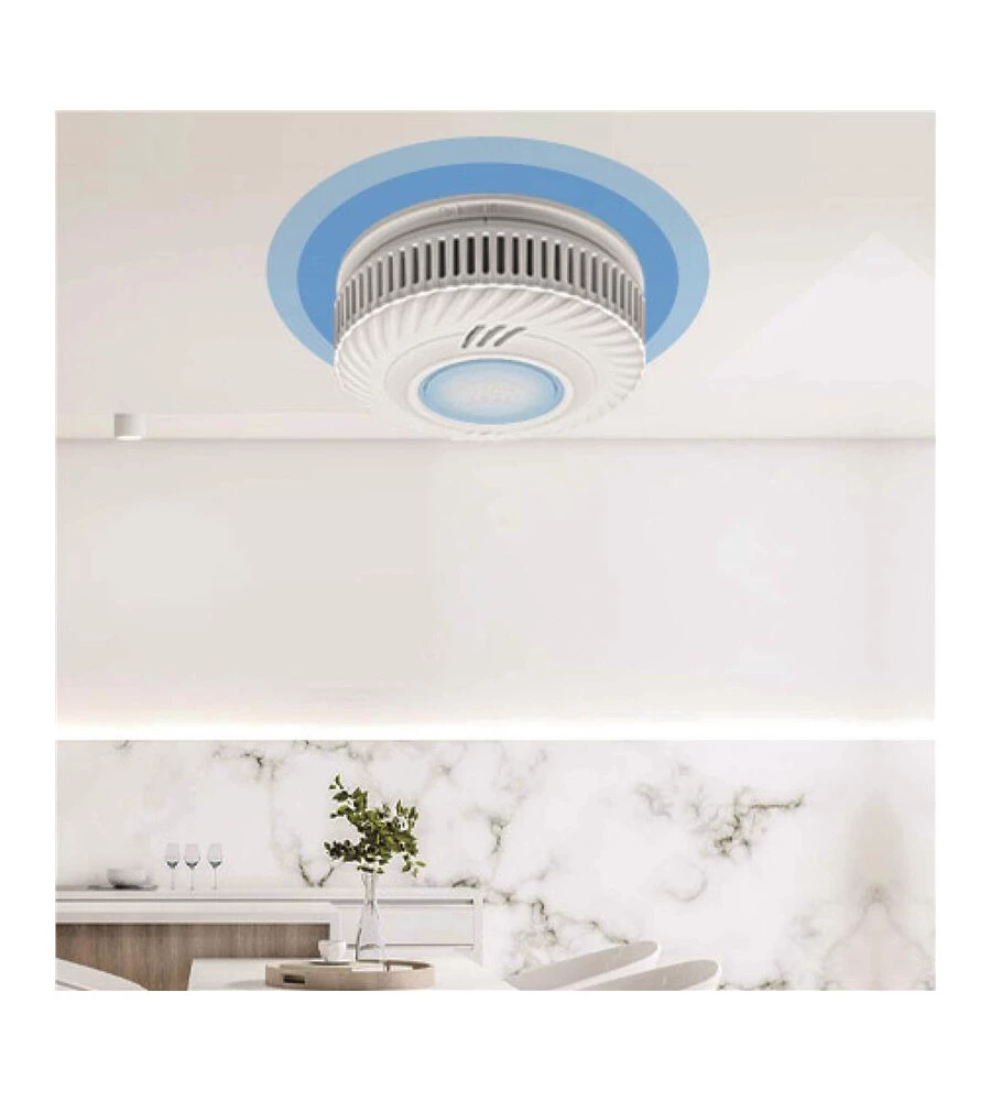 Rilevatore di fumo a batteria con doppio controllo fotoelettrico e a infrarossi