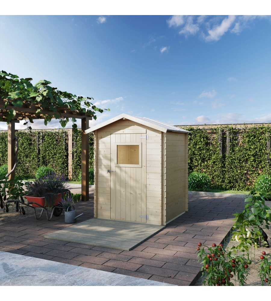CASETTA IN LEGNO DA GIARDINO HABRITA "CERVIA" IN ABETE 146X146X194 CM