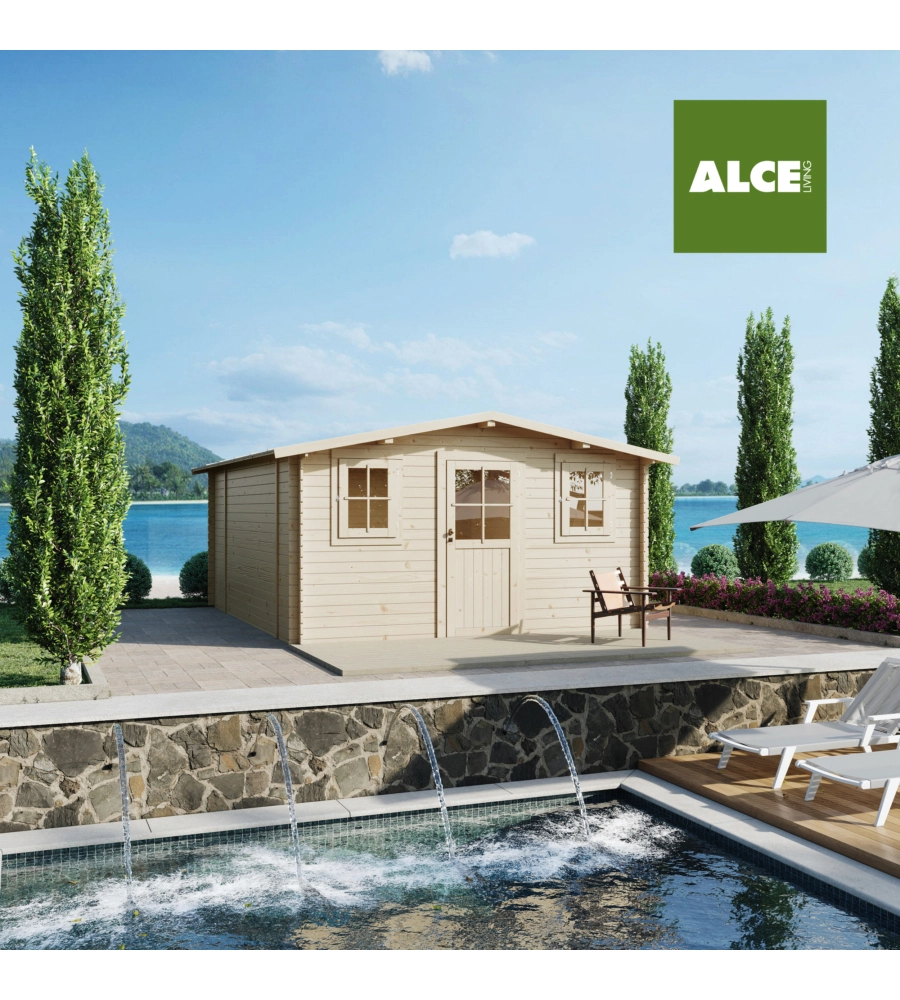 CASETTA IN LEGNO DA GIARDINO HABRITA "DUBLINO EXPRESS" IN ABETE 398X496X229 CM