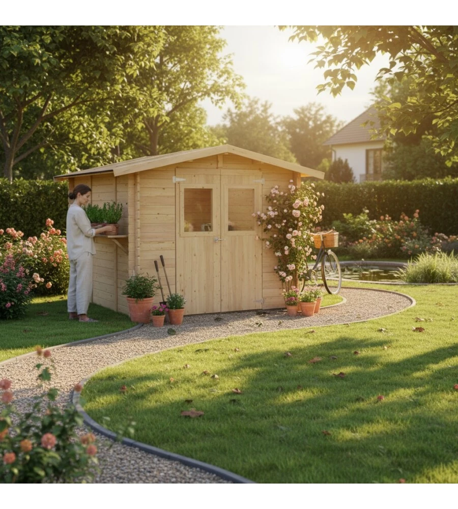 CASETTA IN LEGNO DA GIARDINO HABRITA "FORREST" IN ABETE 249X249X204 CM
