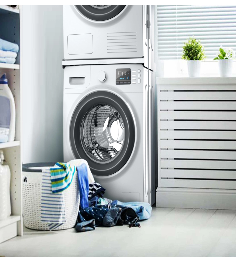 Kit di sovrapposizione universale per lavatrice e asciugatrice Meliconi "Torre Essential" bianco 60x55x5,5 cm