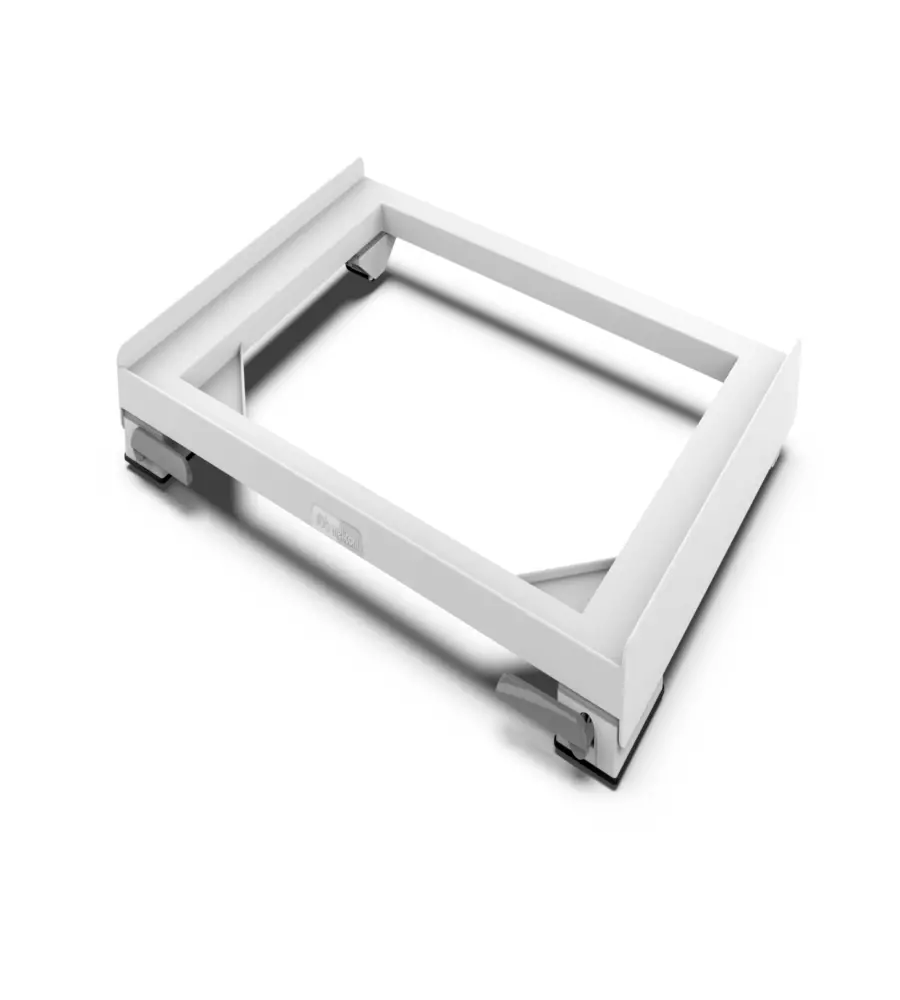 Base antivibrazione per lavatrice e asciugatrice con ruote e freni Meliconi "Move Slim" bianco 60x43x5,5 cm