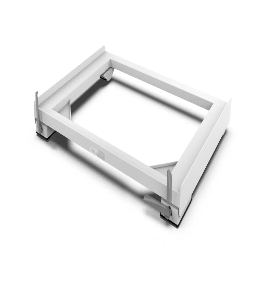 Base antivibrazione per lavatrice e asciugatrice con ruote e freni Meliconi "Move Slim" bianco 60x43x5,5 cm