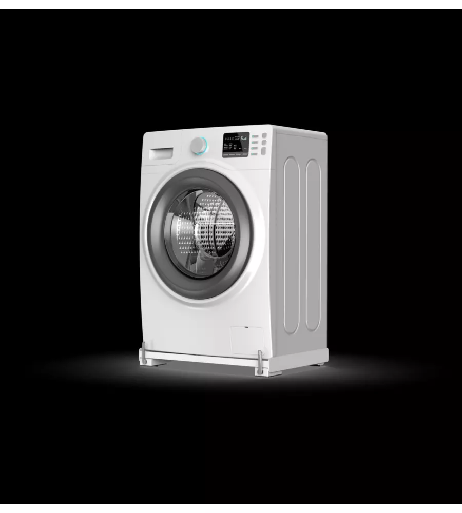 Base antivibrazione per lavatrice e asciugatrice con ruote e freni Meliconi "Move Slim" bianco 60x43x5,5 cm