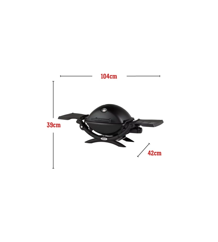 Barbecue a gas portatile Weber "Q1200" nero 1 bruciatore