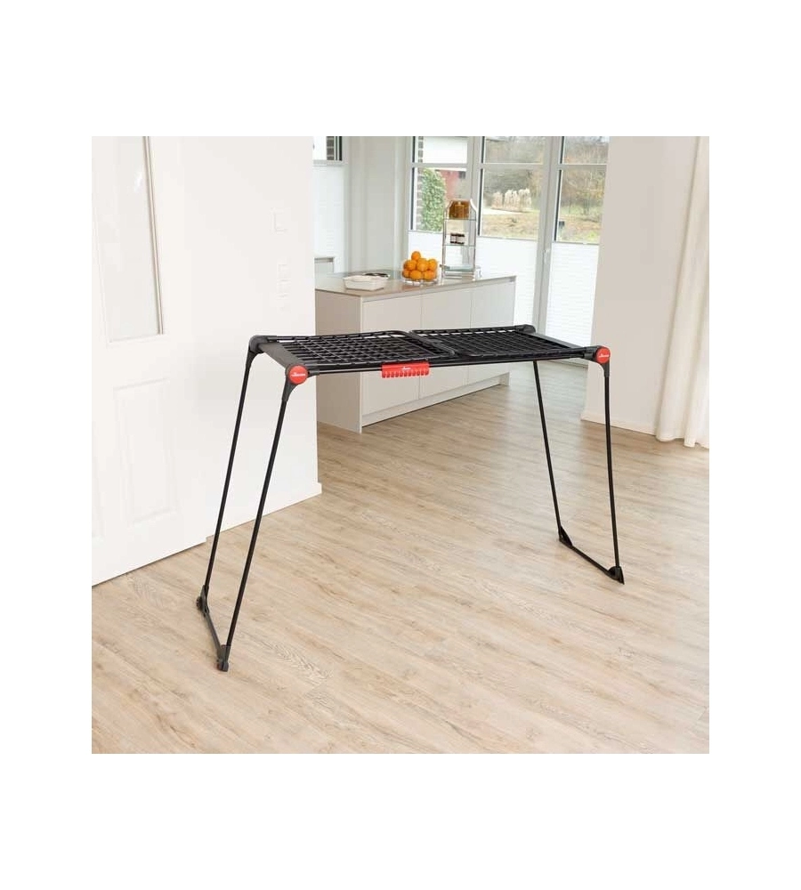 Stendibiancheria Vileda "Infinity Flex Ultimate" nero estensibile 117-205 cm