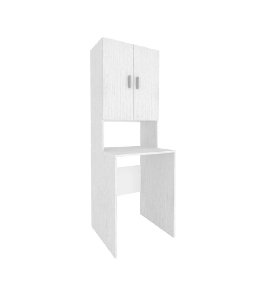 Mobile per lavatrice 2 ante bianco fiammato 66x62x194,3 cm