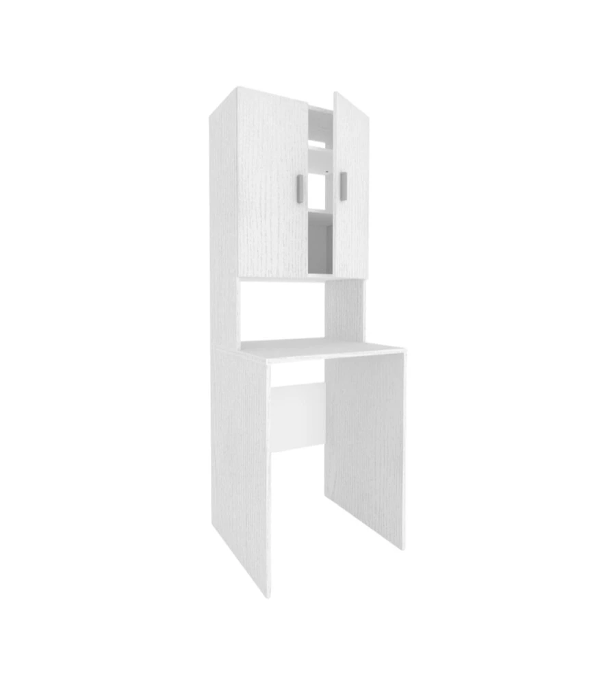 Mobile per lavatrice 2 ante bianco fiammato 66x62x194,3 cm