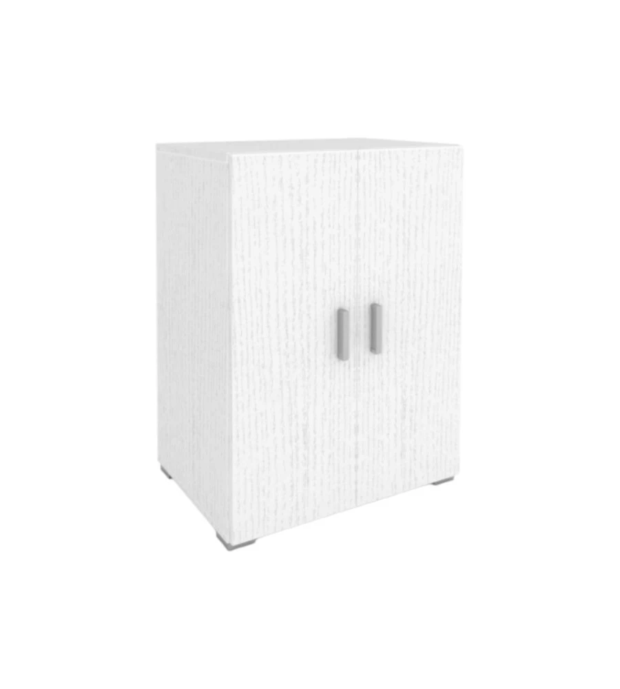 Mobile multiuso 2 ante bianco fiammato 66x45,1x88,5 cm