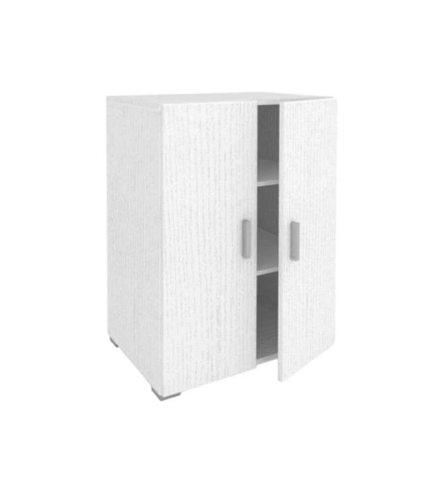 Mobile multiuso 2 ante bianco fiammato 66x45,1x88,5 cm