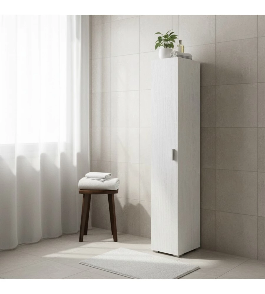 Colonna multiuso 1 ante bianco fiammato 33,2x45,1x194,3 cm