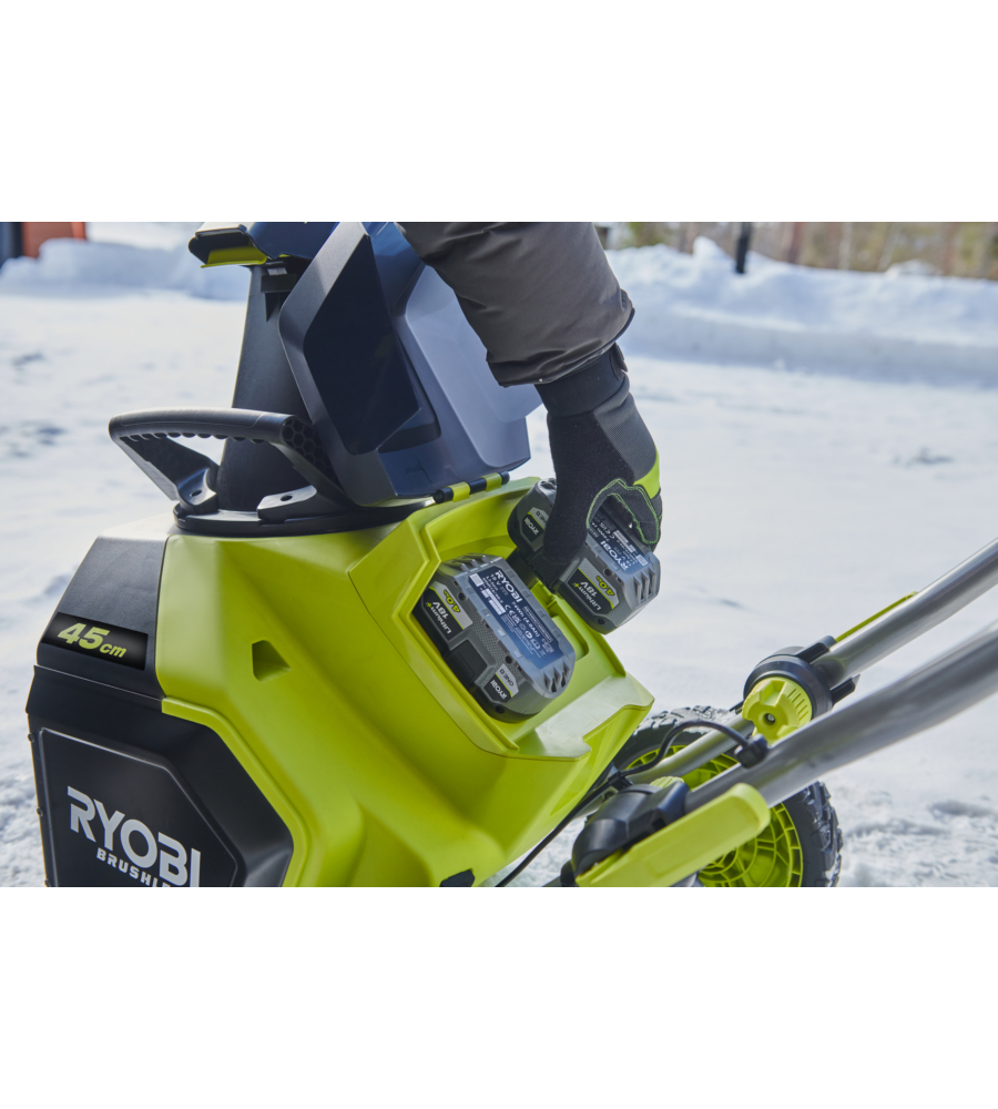 Spazzaneve a batteria Ryobi "RY18STX45A-240" 2 batterie 18V 4.0Ah e caricabatterie