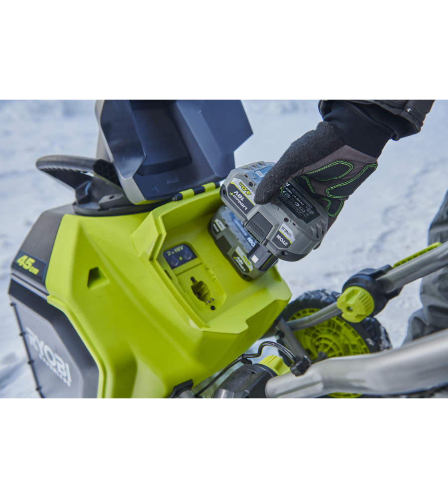 Spazzaneve a batteria Ryobi "RY18STX45A-240" 2 batterie 18V 4.0Ah e caricabatterie