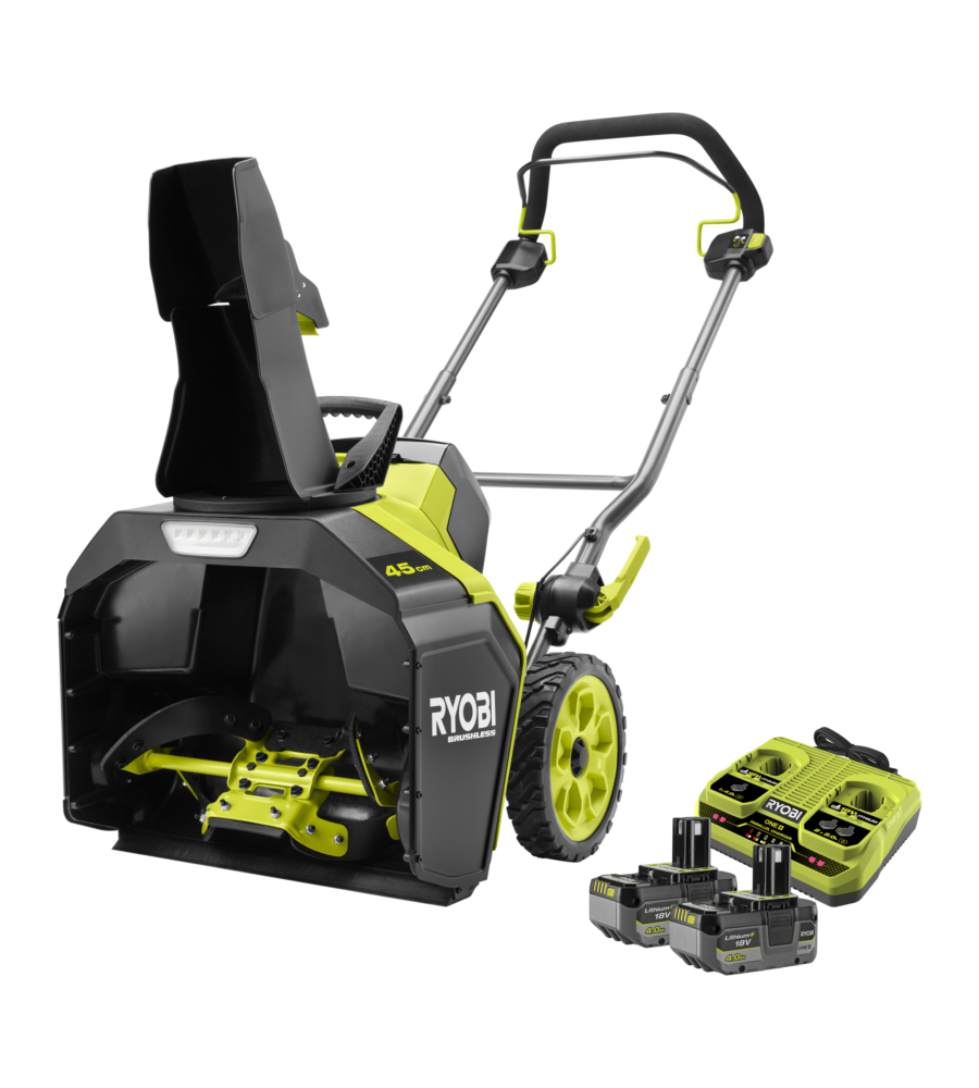 Spazzaneve a batteria Ryobi "RY18STX45A-240" 2 batterie 18V 4.0Ah e caricabatterie