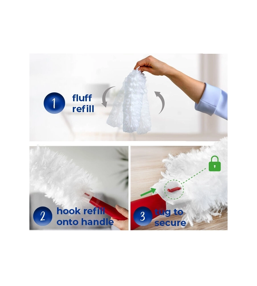 Cattura polvere Vileda "Flex and catch" con manico corto