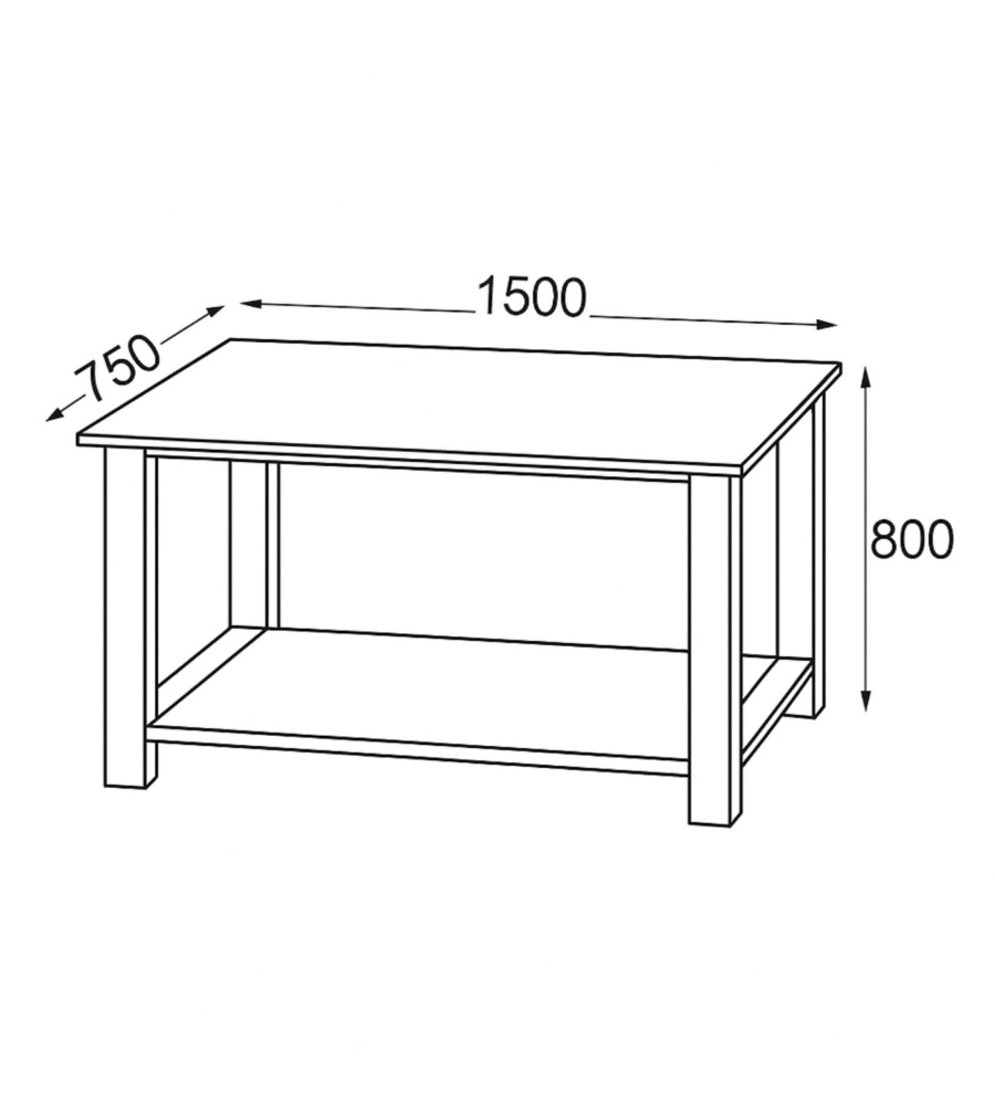 Banco da lavoro Essenza in acciaio 150x75x80 cm