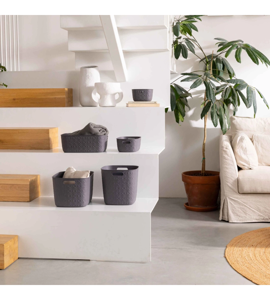 CESTO PORTABIANCHERIA KETER "CURVER SOFTEX" ANTRACITE 26,4X19,4X11,1 CM