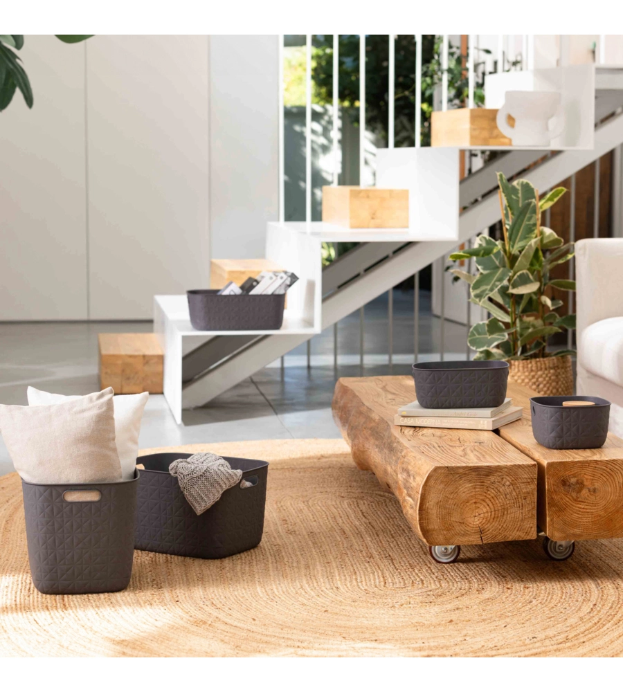 CESTO PORTABIANCHERIA KETER "CURVER SOFTEX" ANTRACITE 26,4X19,4X11,1 CM