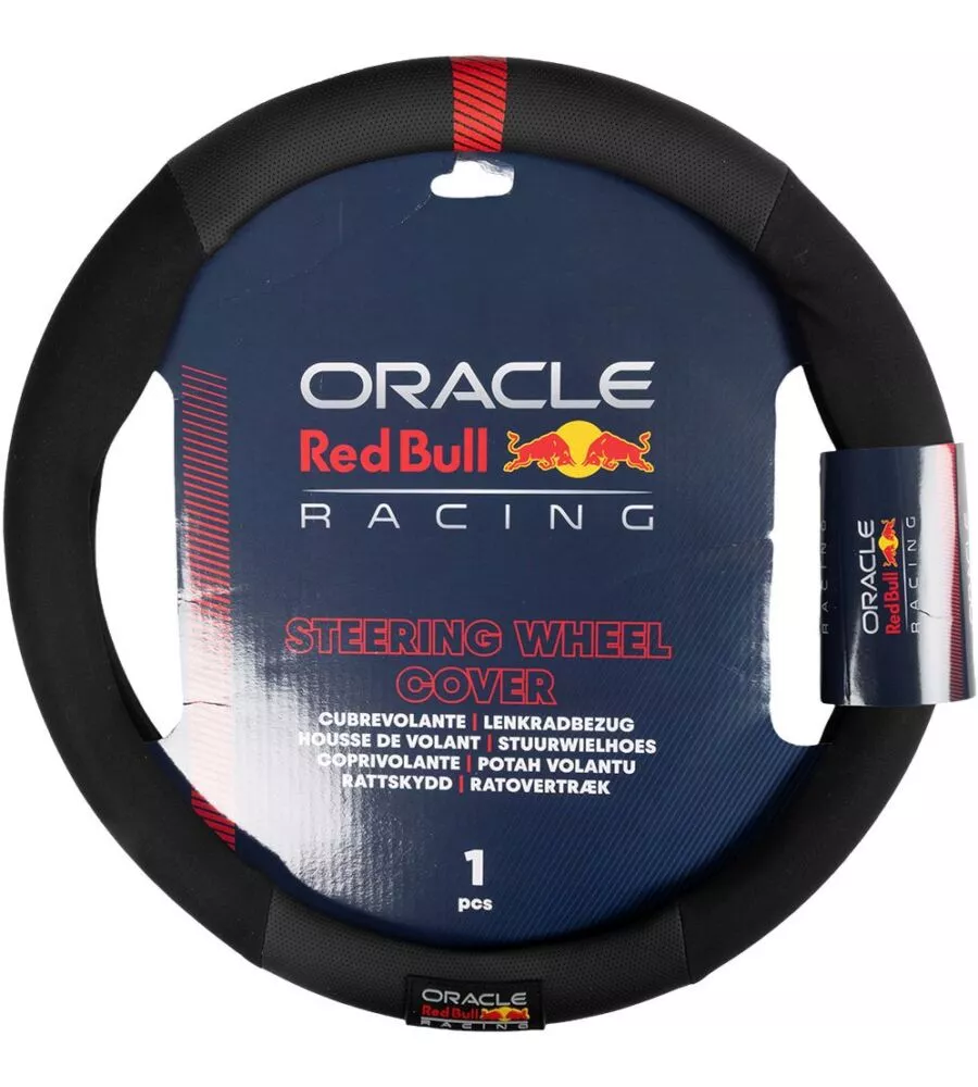 Coprivolante auto universale RedBull "Powerbar" nero e rosso 38 cm