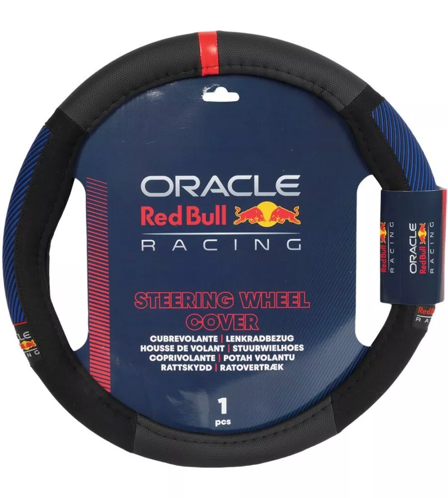 Coprivolante auto universale RedBull "Blended Lines Side Grip" nero e rosso 38 cm