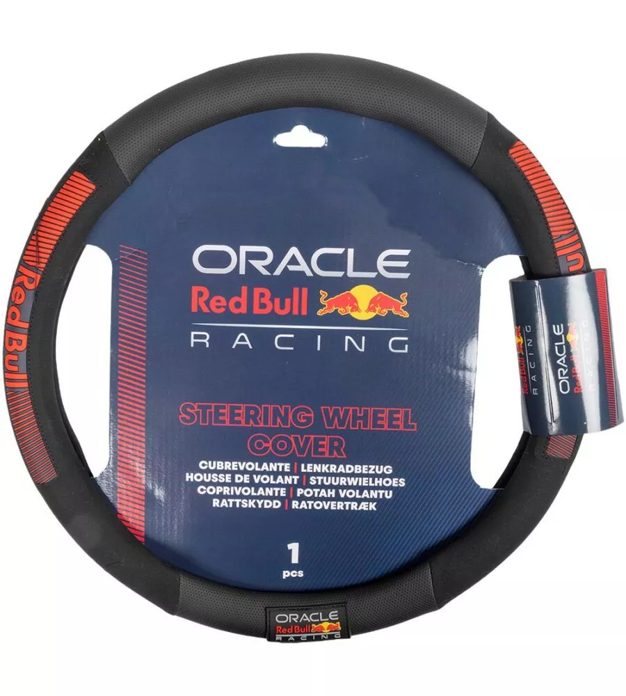 Coprivolante auto universale RedBull "Powerbar" nero e rosso 38 cm