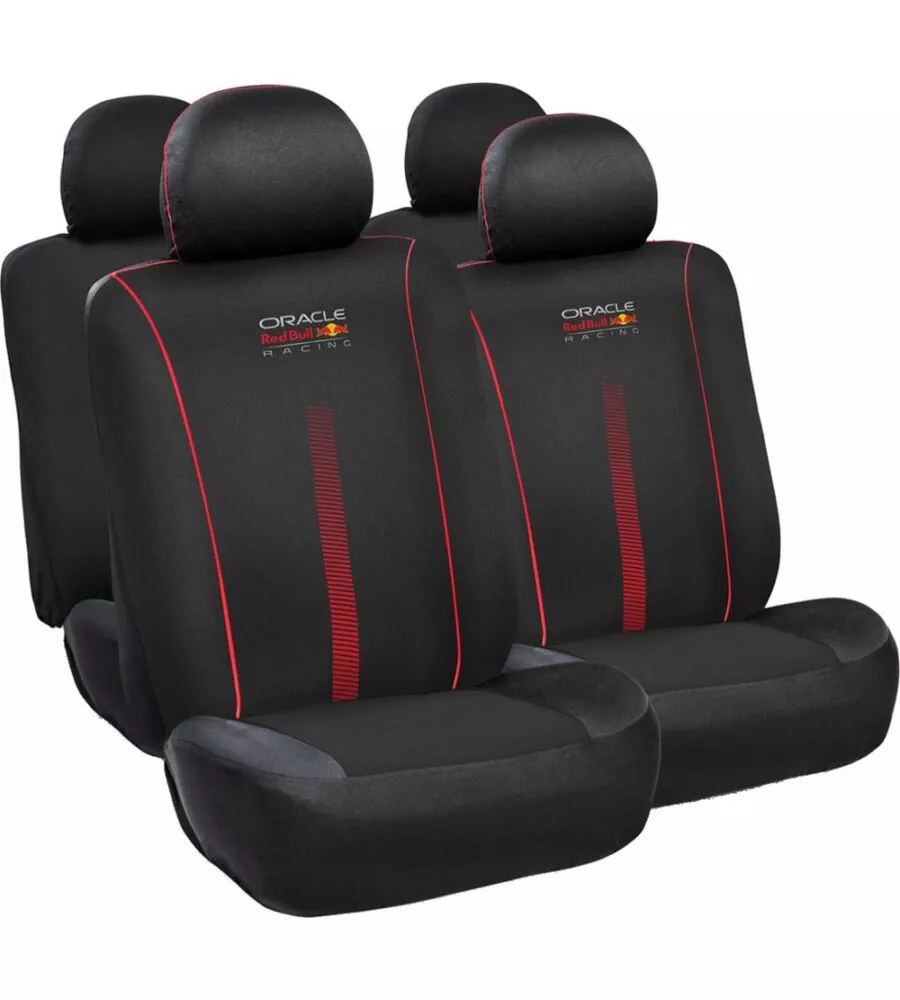 Set 4 coprisedile auto RedBull "Powerbar" nereo e rosso