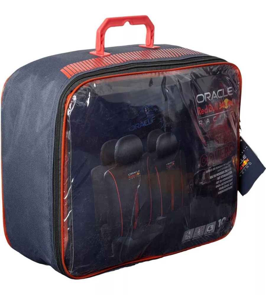 Set 4 coprisedile auto RedBull "Powerbar" nereo e rosso