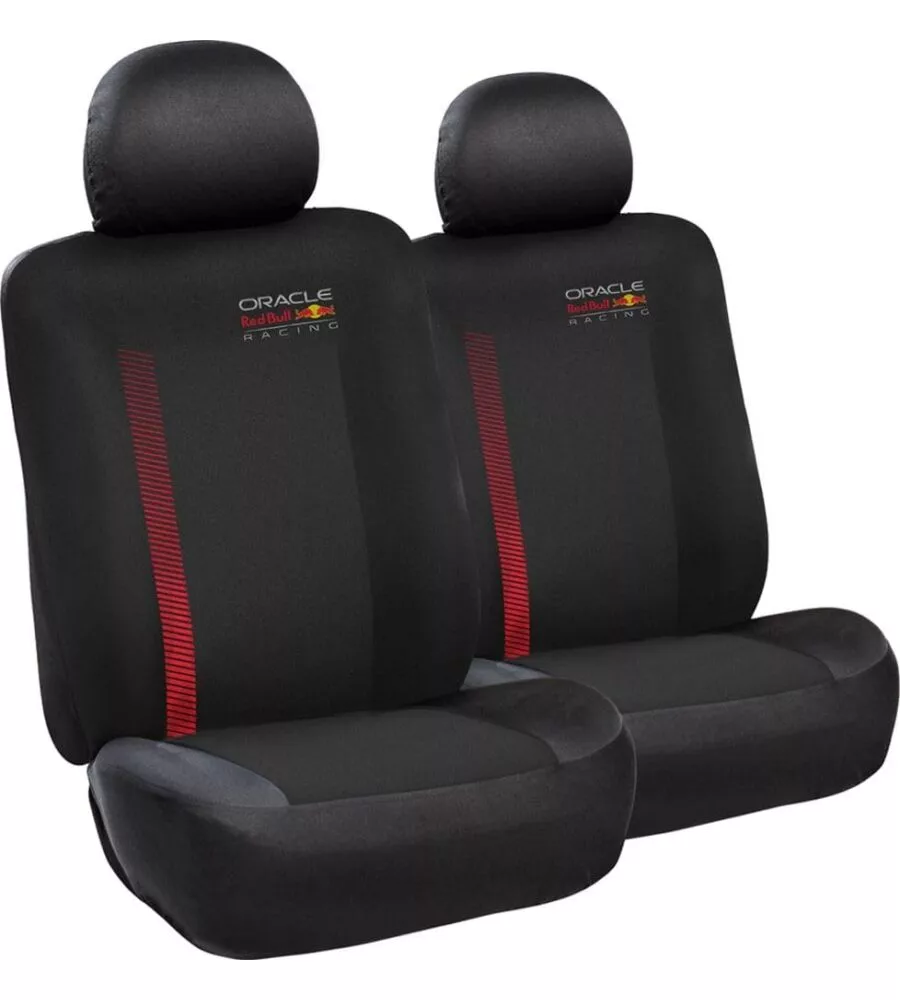 Set coprisedile auto RedBull "PowerBar" nero e rosso 6 pezzi